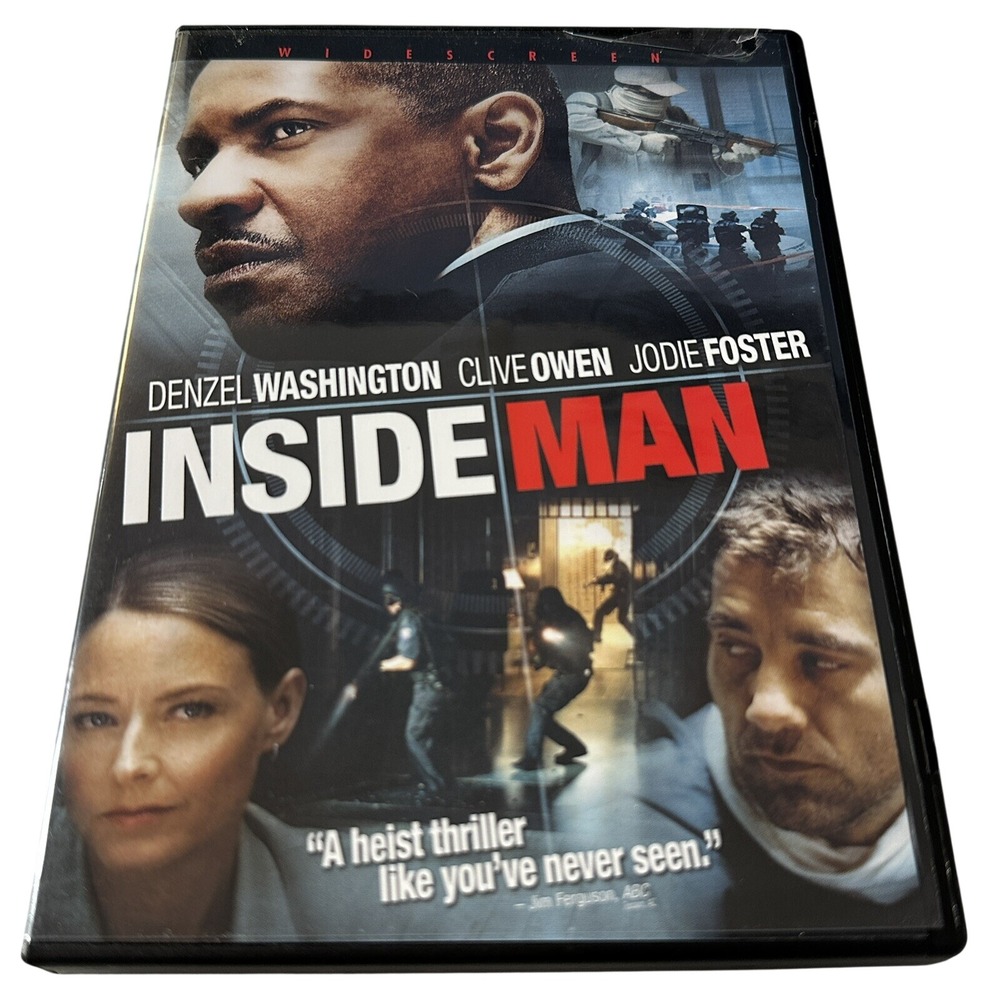 Inside Man DVD 2006 Widescreen Denzel Washington Spike Lee Crime Heist Thriller